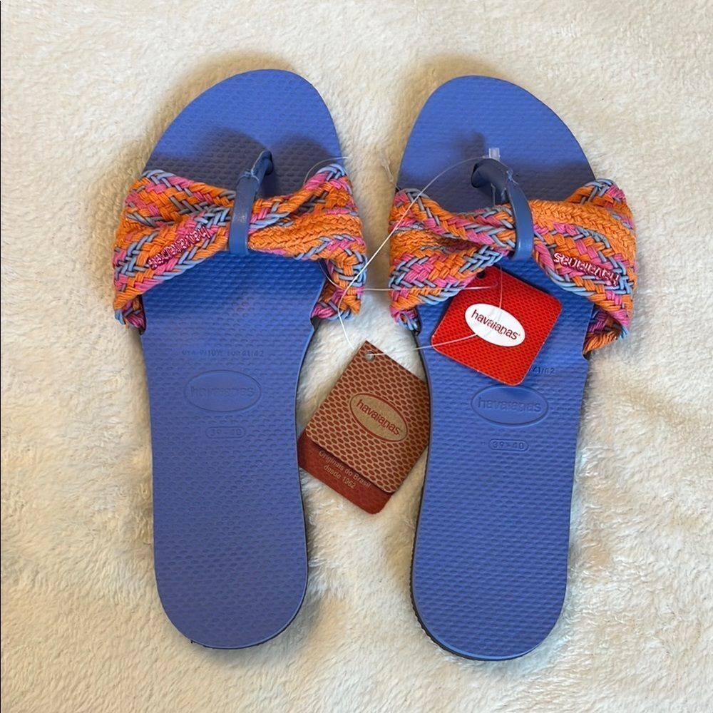 NWT Havaianas Women's Multicolor Woven Strap Sandals Sandals